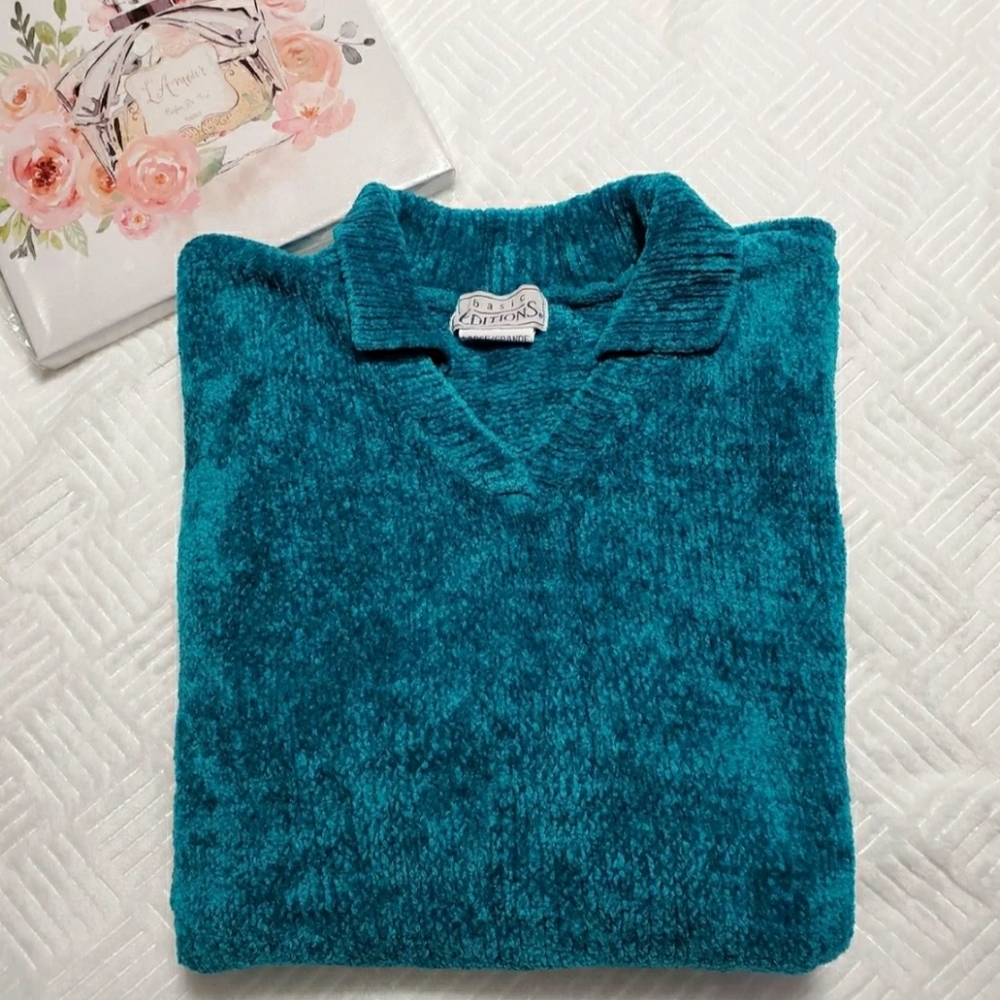 Vintage Basic Editions V Neck Sweater - image 1